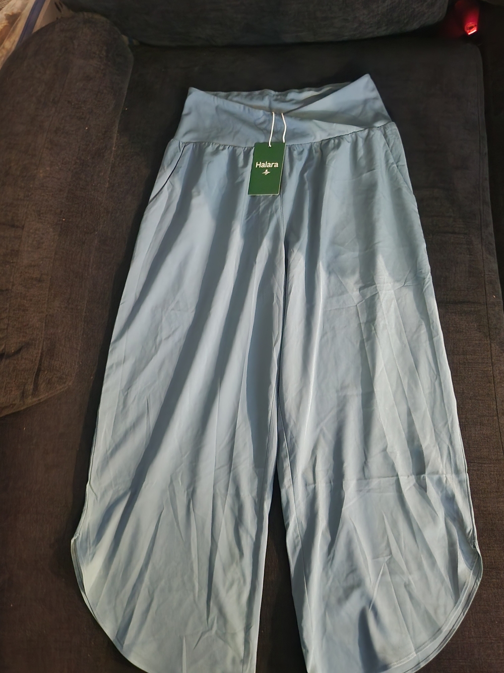 HALARA Sky Blue Wide-Leg Flow Pants